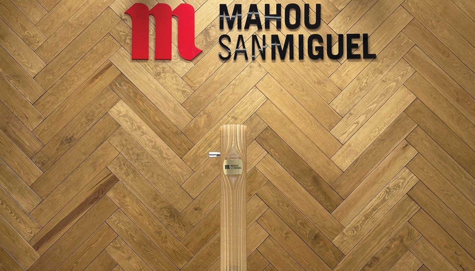 El grifo se ha realizado a partir de bagazo, componente org�nico que se obtiene en la elaboraci�n de esta bebida...