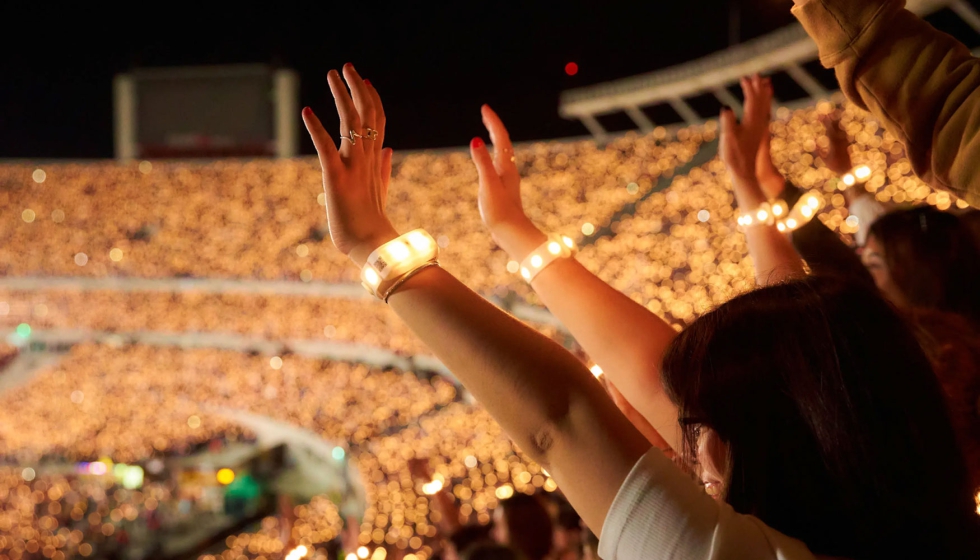 Brazaletes PixMob en el concierto de Coldplay