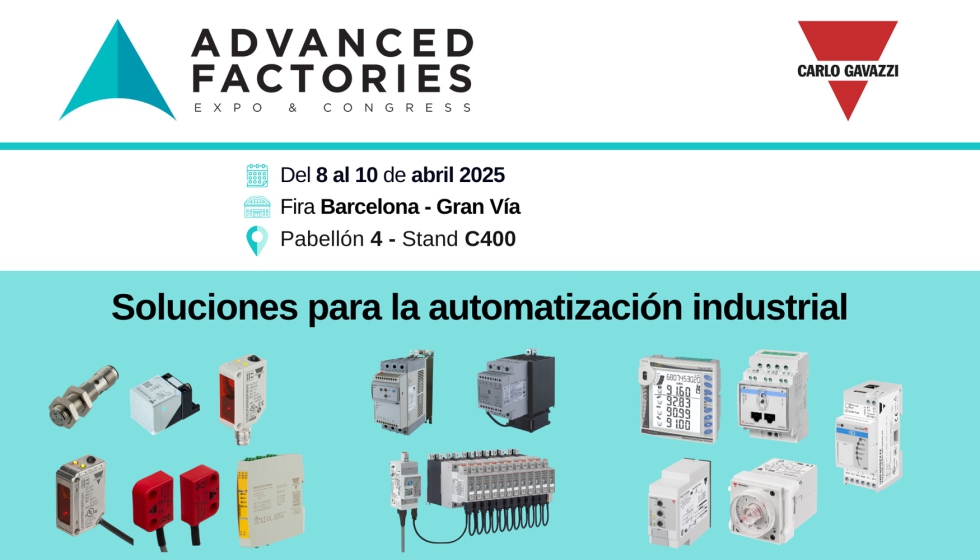 Carlo Gavazzi se encontrar en el pabelln 4, Stand C400