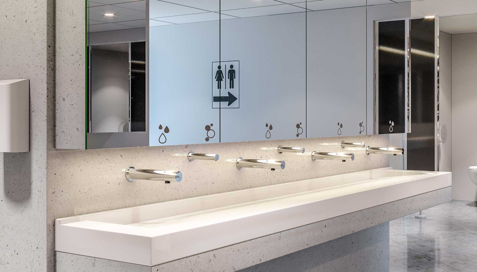 Las nuevas jaboneras de Presto Equip cuentan con un sistema de detecci�n por sensor de movimiento que dispensa autom�ticamente la cantidad justa de...