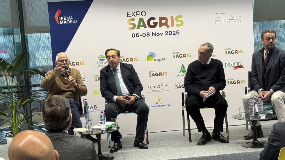 Nacho Senovilla, Pedro Barato, Jos Mara Pozancos y Csar Marcos, durante la presentacin de EXPO SAGRIS 2025