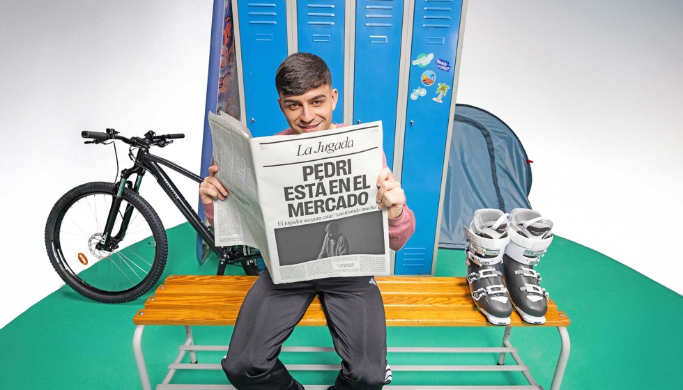 Foto de Pedri, protagonista de la nueva campaa viral de Decathlon