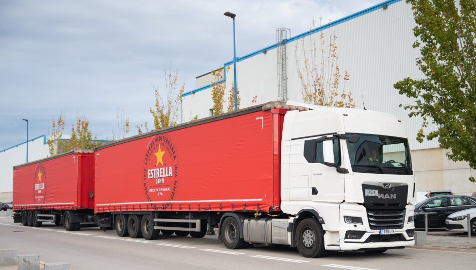 Duotriler de la flota de transporte del grupo cervecero