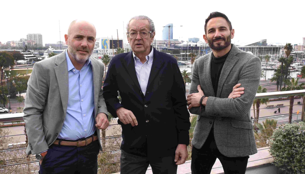 Jordi Carrasco, director general de ANEN; Luis Conde, presidente del Saln Nutico, y Josep Antoni Llopart...