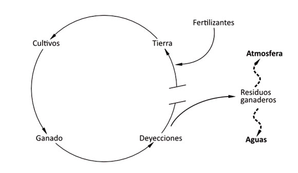 Figura 1: Separacin entre los sistemas ganaderos intensivos y los cultivos...