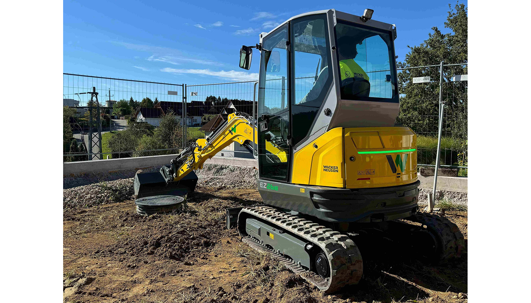 Excavadora elctrica EZ26e. Foto: Wacker Neuson