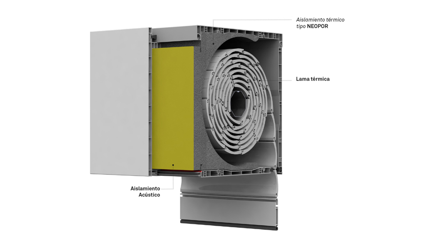 Caj�n de persiana Cube PVC Passive 2.0, de Persax