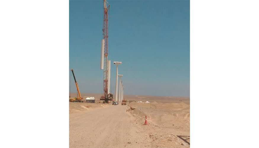 Fase de construcci�n del parque e�lico de 120 MW del Golfo de Suez
