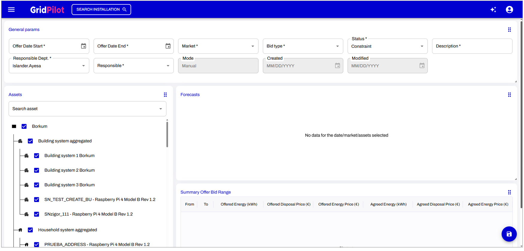 Ejemplo de participaci�n en servicios auxiliares
