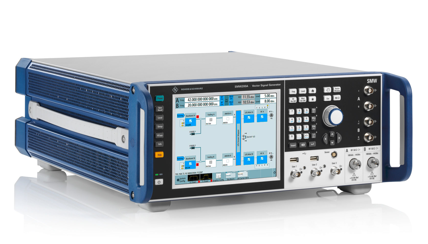 Uno de los componentes clave de la simulaci�n de blancos de radar UWB es el generador de se�ales R&S SMW200A