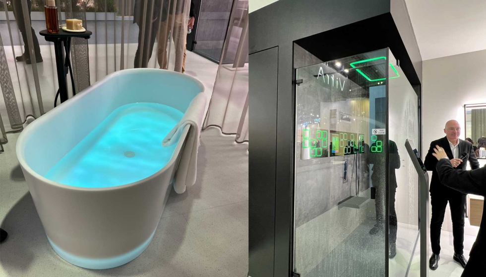 Val y My Spa centraron muchas miradas en el stand de Laufen