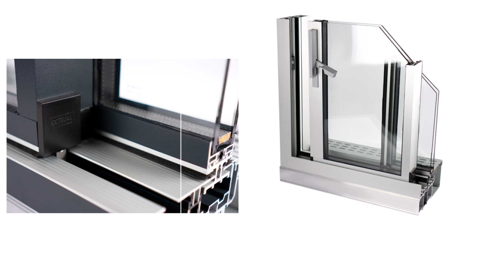 Detalles de la serie E-150 de Extrual, disponible de la mano de Aluminios MARTON