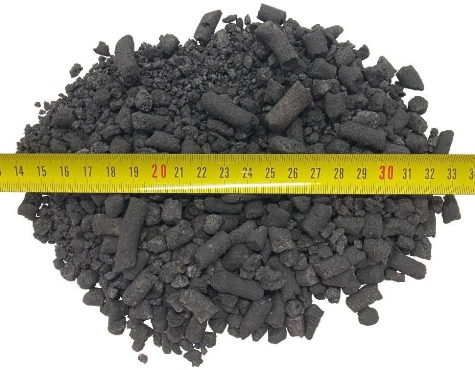 Figura 4. Biochar de alpeorujo peletizado. Elaboracin propia