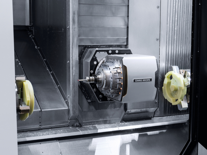 El contrahusillo y el husillo de torneado y fresado compactMASTER convierten a la CLX 450 TC en un centro de mecanizado versátil para la producción... El contrahusillo y el husillo de torneado y fresado compactMASTER convierten a la CLX 450 TC en un centro de mecanizado versátil para la producción...