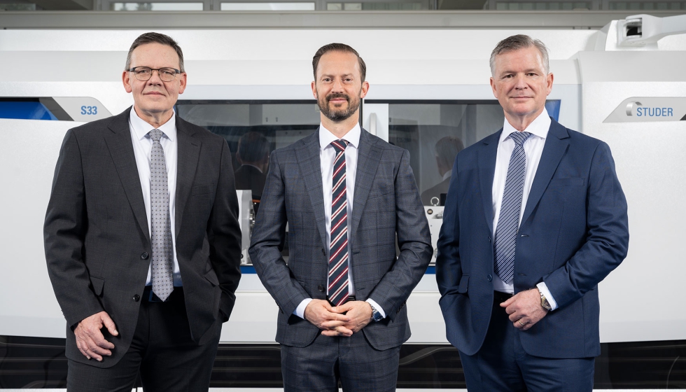 De izquierda a derecha: Stephan Stoll, director de operaciones; Sandro Bottazzo, director ejecutivo; Daniel Huber, director de tecnolog�a...