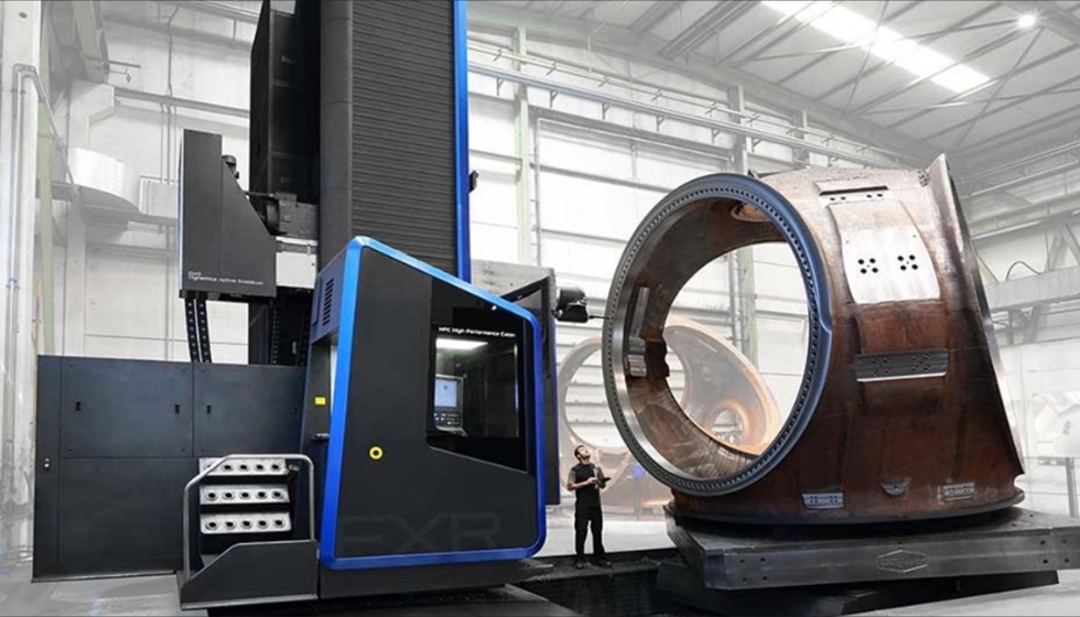 Figura 4. Fresadora Soraluce en mecanizado de bujes de aerogeneradores