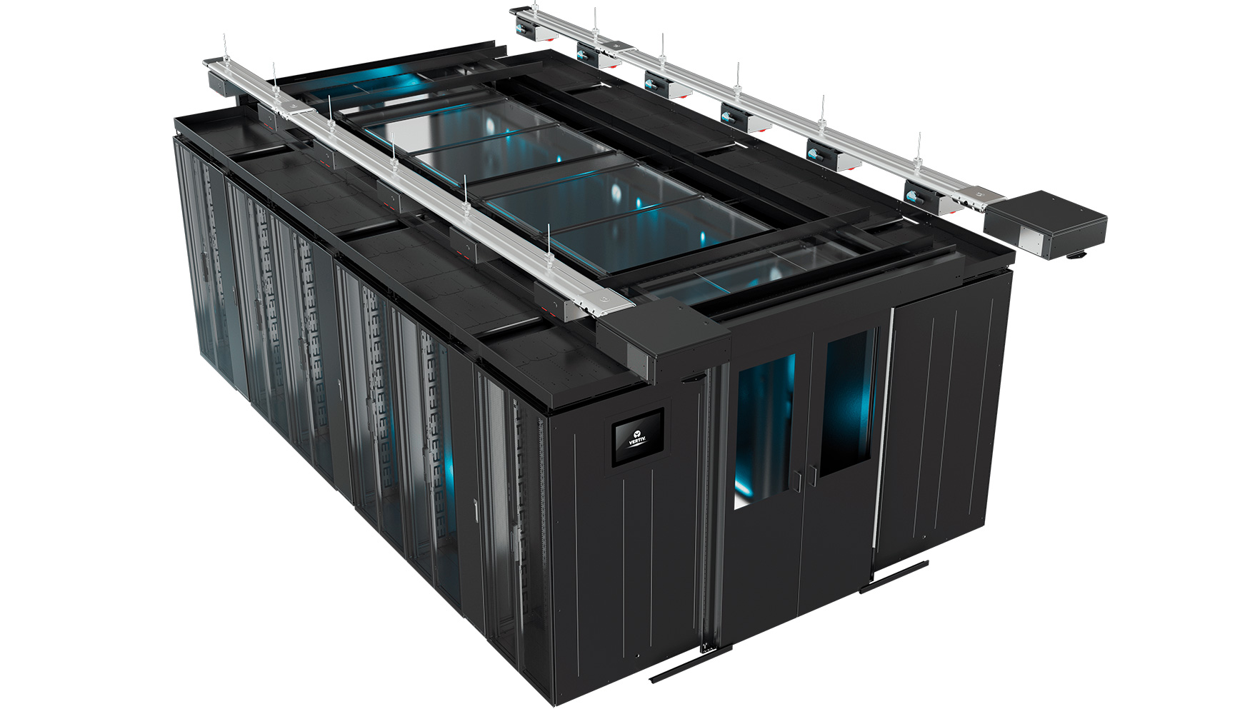 El nuevo Vertiv SmartAisle con monitorización integrada y alimentación y refrigeración de alta eficiencia contribuye a reducir los costes y el... El nuevo Vertiv SmartAisle con monitorización integrada y alimentación y refrigeración de alta eficiencia contribuye a reducir los costes y el...