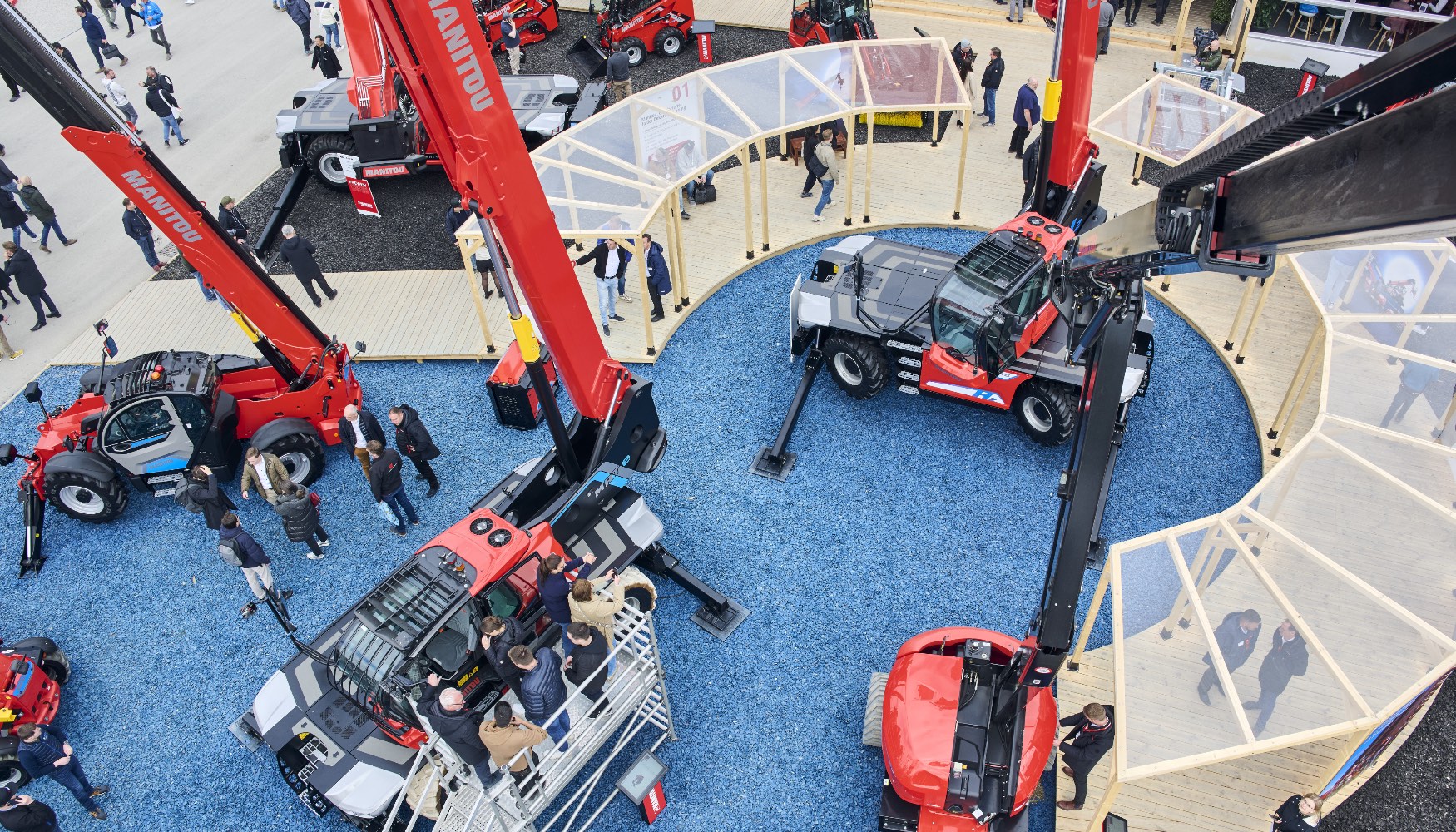 Vista rea del stand de Manitou. Foto: Bauma