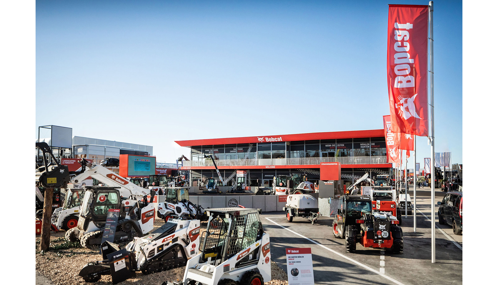 Vista general del stand de Bobcat en Bauma