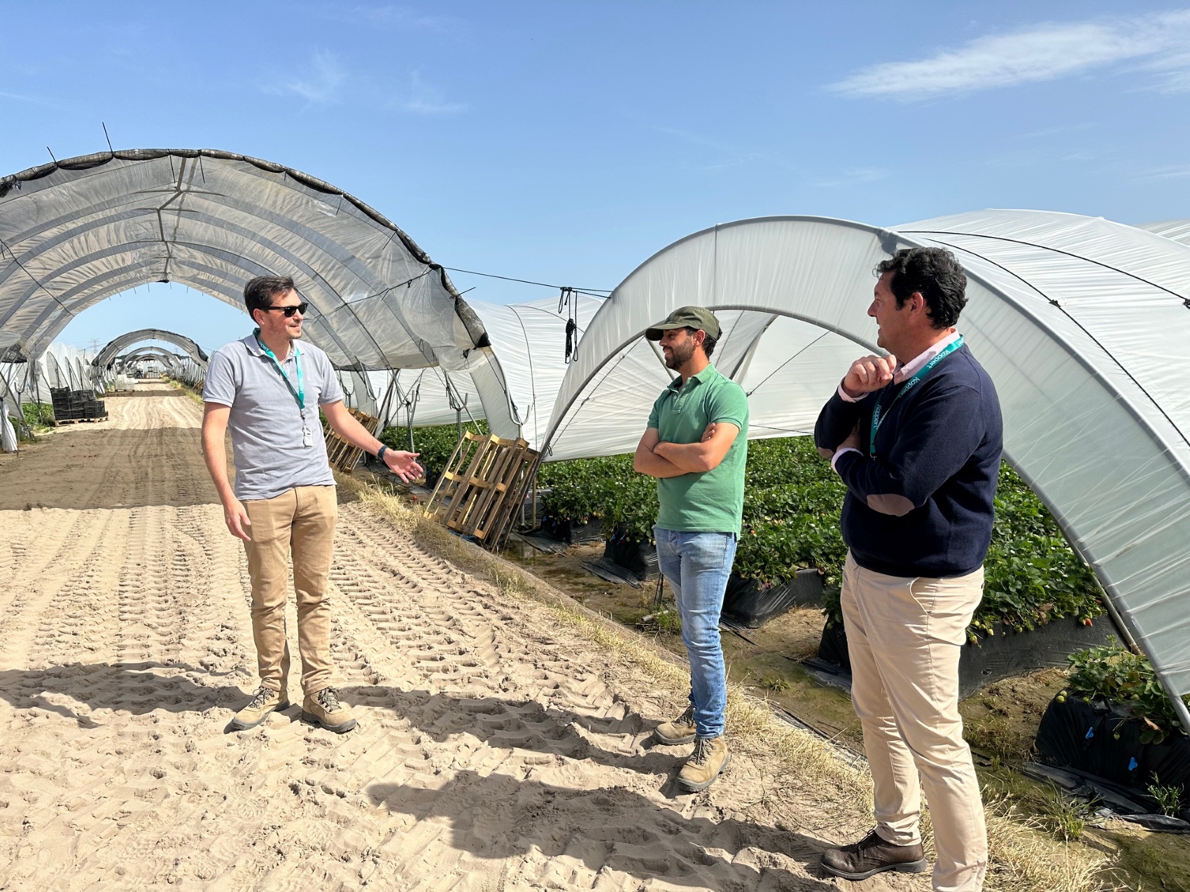 De izquierda a derecha, Enrique Muoz, responsable de Marketing de Fresn de Palos...