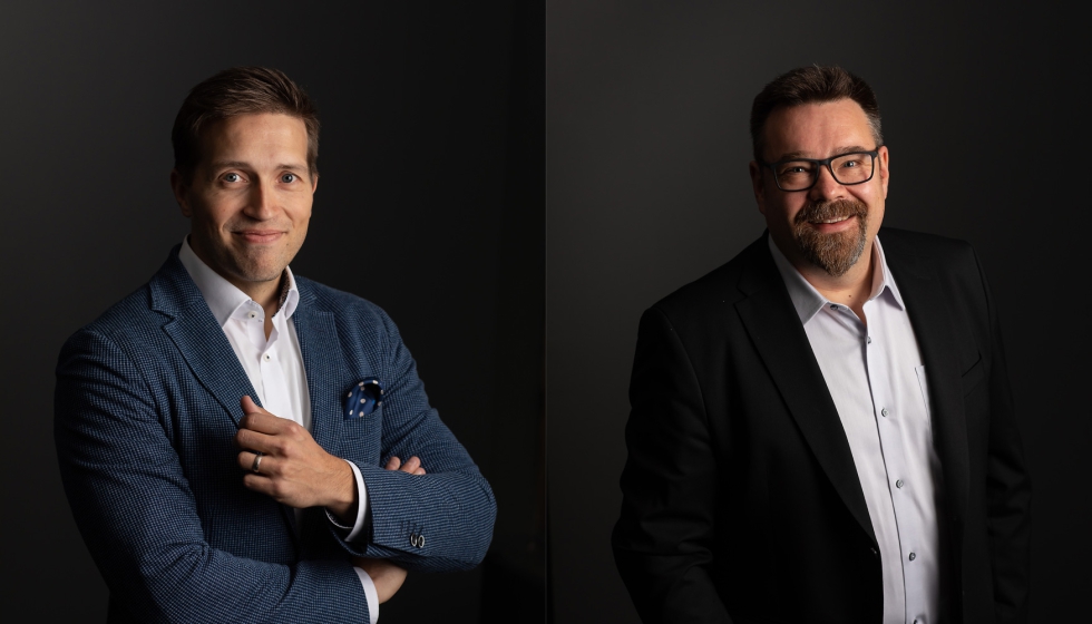 Miika ppelqvist (izquierda) y Marko Mkknen, director de Soluciones y Operaciones y director de Sostenibilidad, respectivamente, de Glaston...