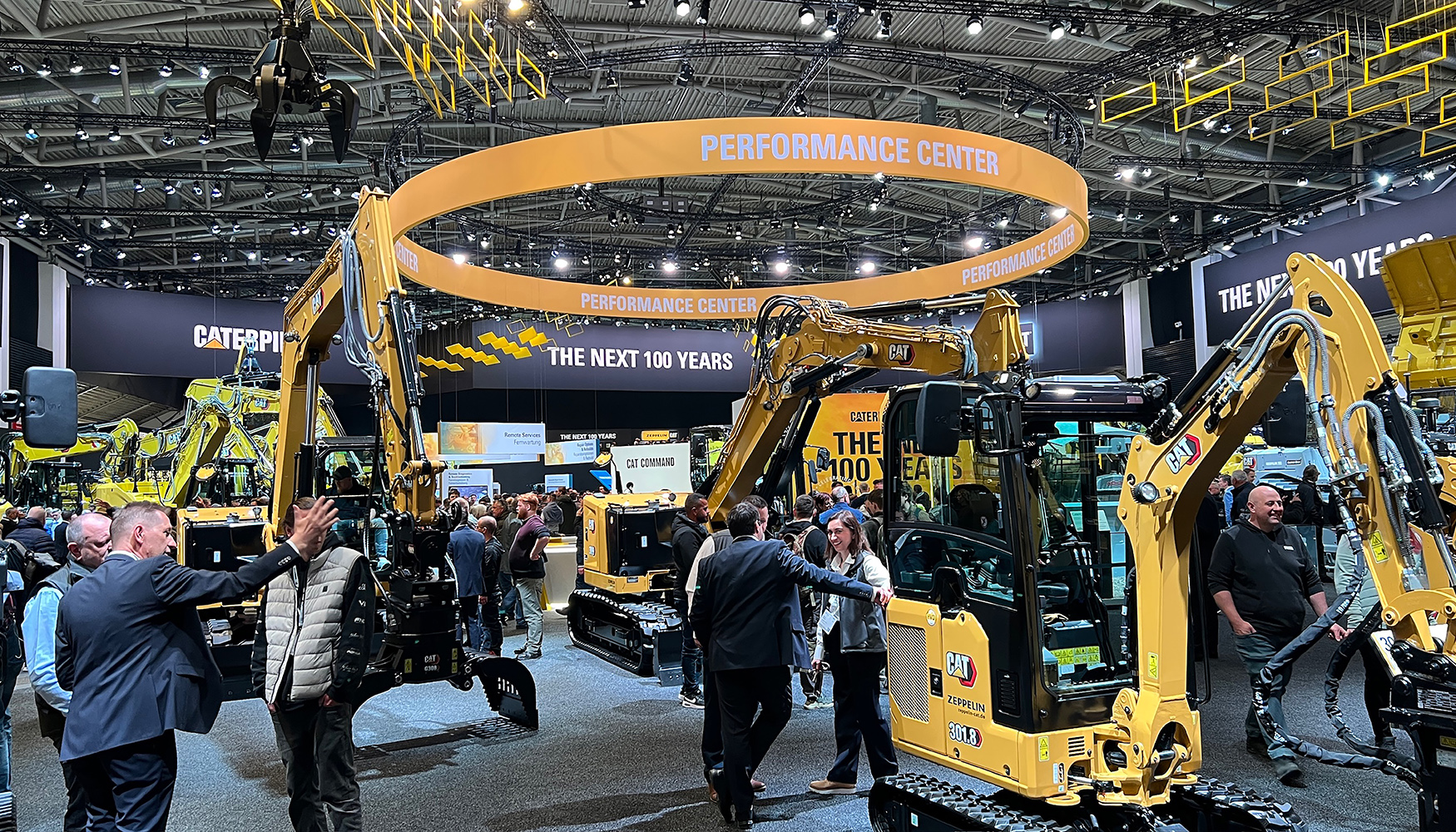 El espectacular stand de Caterpillar en Bauma volvi a ocupar un pabelln entero del recinto ferial