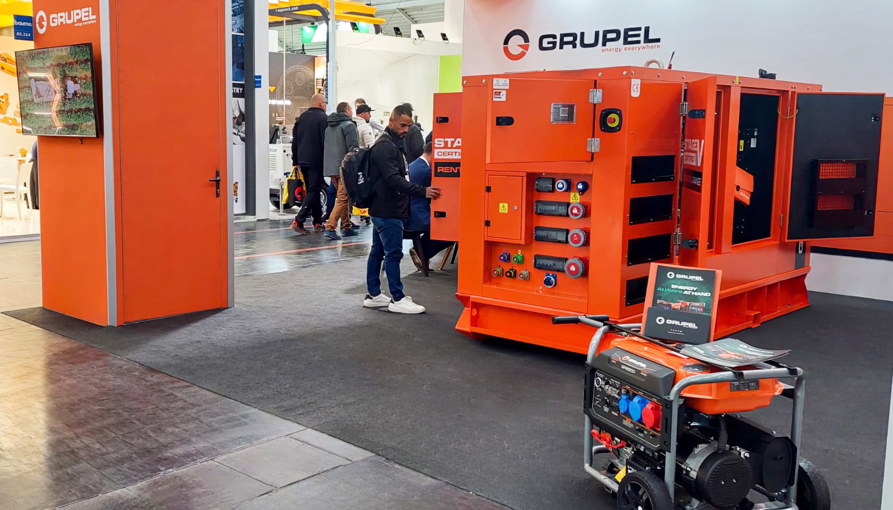 El grupo Rental con motor Stage V fue el gran protagonista del stand de Grupel en Bauma 2025