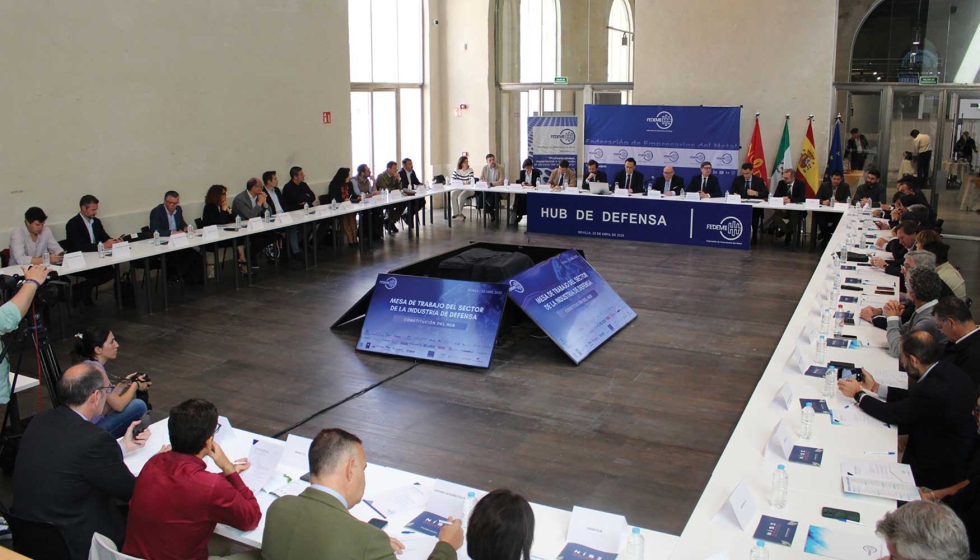 Durante el acto, se presentaron los objetivos y lneas de trabajo previstas para el futuro Hub de Defensa...