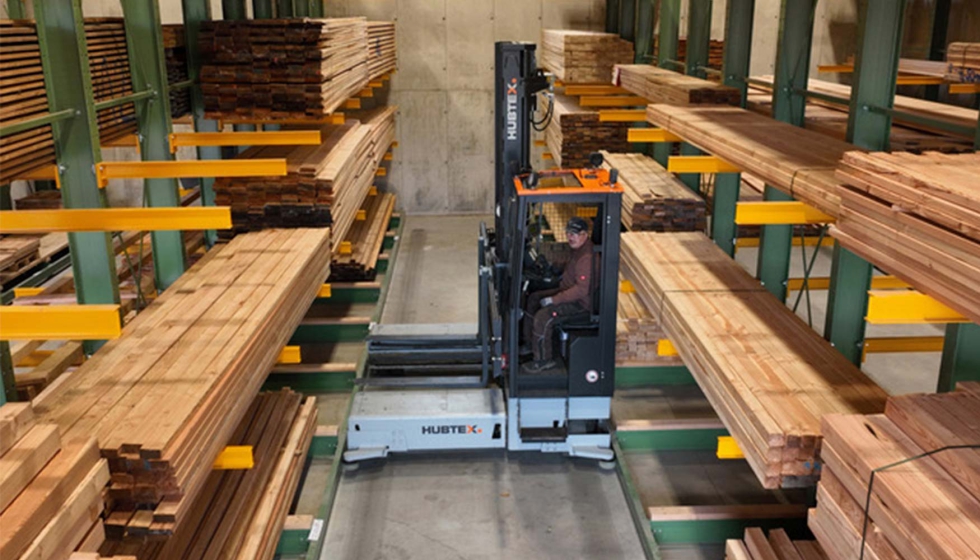 Desplazamiento seguro entre estanteras...