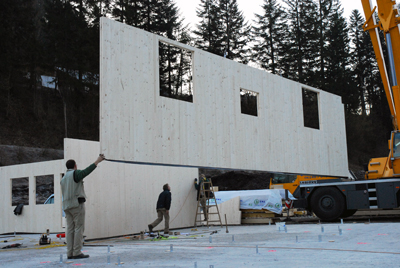 Construccin con madera contralaminada