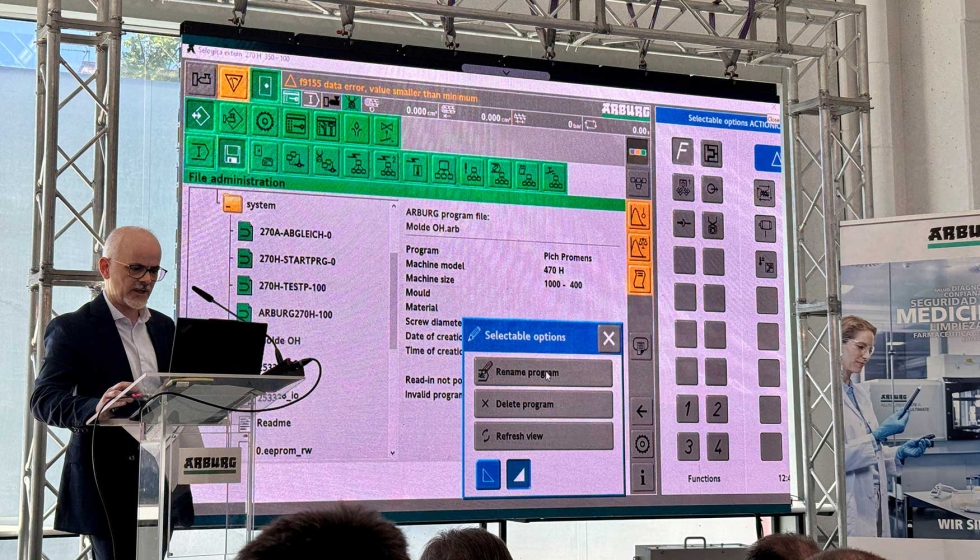 Joan Hervs, del departamento comercial de Arburg Espaa, resolvi las dudas que los asistentes manifestaron en una encuesta previa a la jornada...