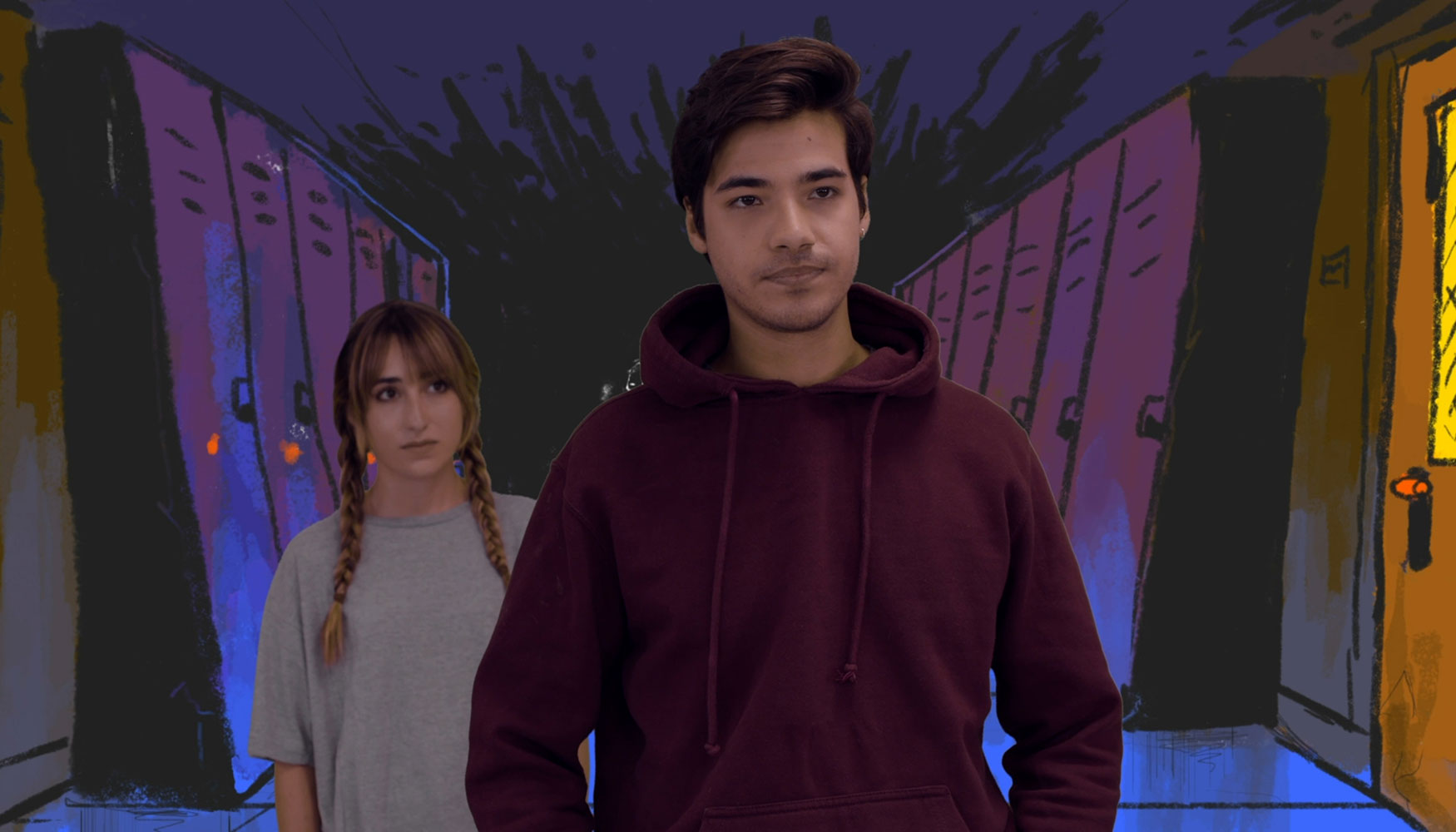 Los personajes est�n encarnados por actores reales, pero los fondos est�n ilustrados...