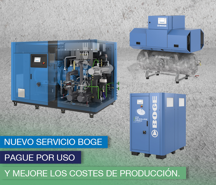 NUEVO SERVICIO BOGE PAGUE POR USO Y MEJORE LOS COSTES DE PRODUCCIN.