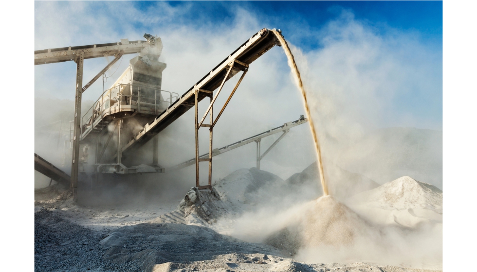 Ambiente de trabajo con alta cantidad de part�culas finas respirables. Fuente: ITENE