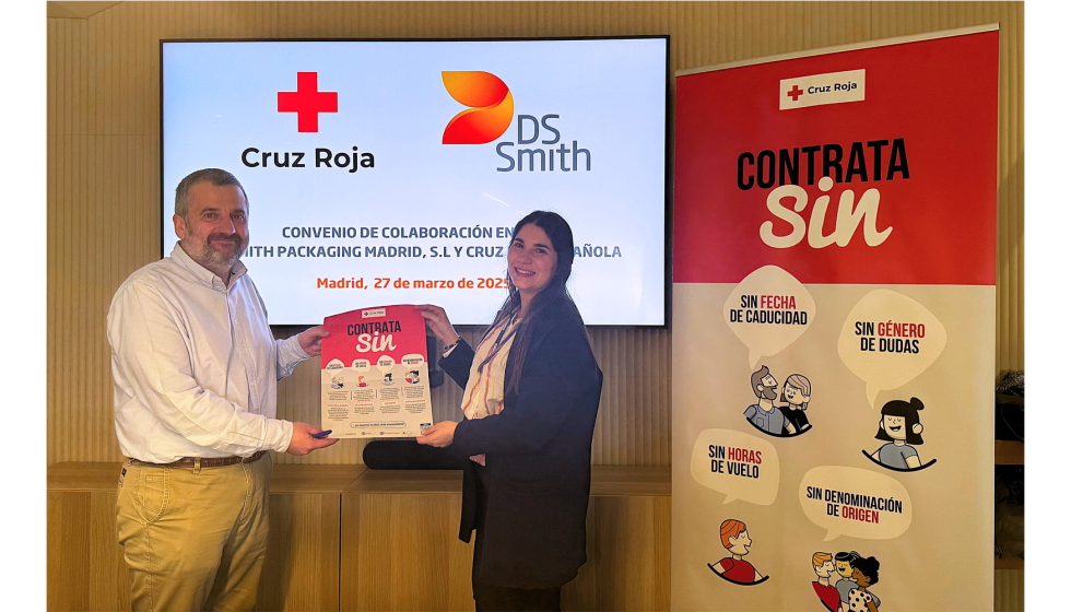 Luis Millán, site manager de DS Smith Packaging Madrid, y Myriam Lorenzo... Luis Millán, site manager de DS Smith Packaging Madrid, y Myriam Lorenzo...