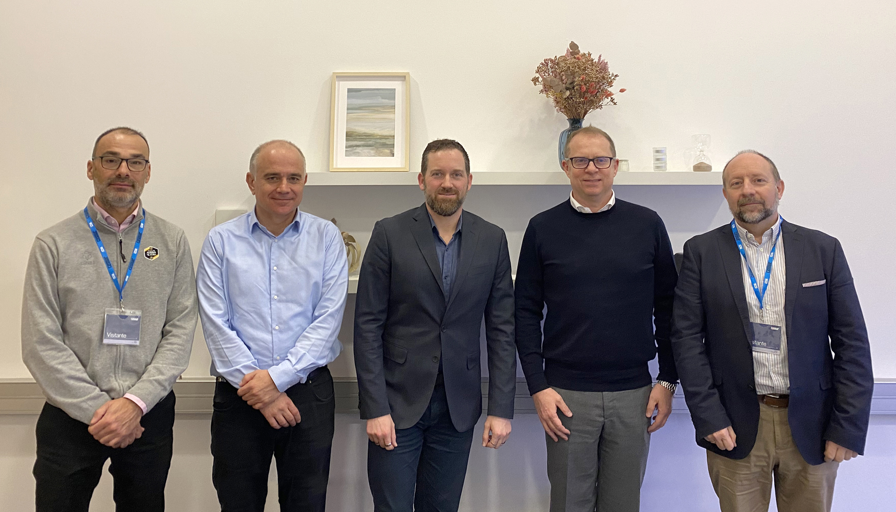 Albert Nonell, Carlos Pedrejn, Peter Mita y Alberto Gonzlez, del equipo Honeywell, fueron recibidos por Daniel Campos Roldn...