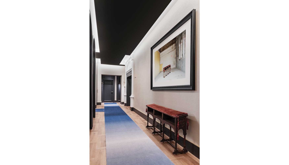 Interior del Palacio Arriluce Hotel al que se le han aplicado soluciones lum�nicas B.E.G.