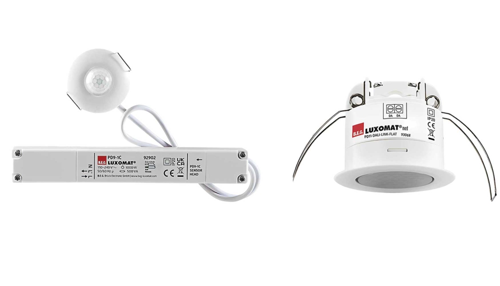 Las gamas PD9 (izquierda) y PD11 (derecha) se aplicaron en los techos modificados con detectores que quedaron escondidos en la arquitectura...