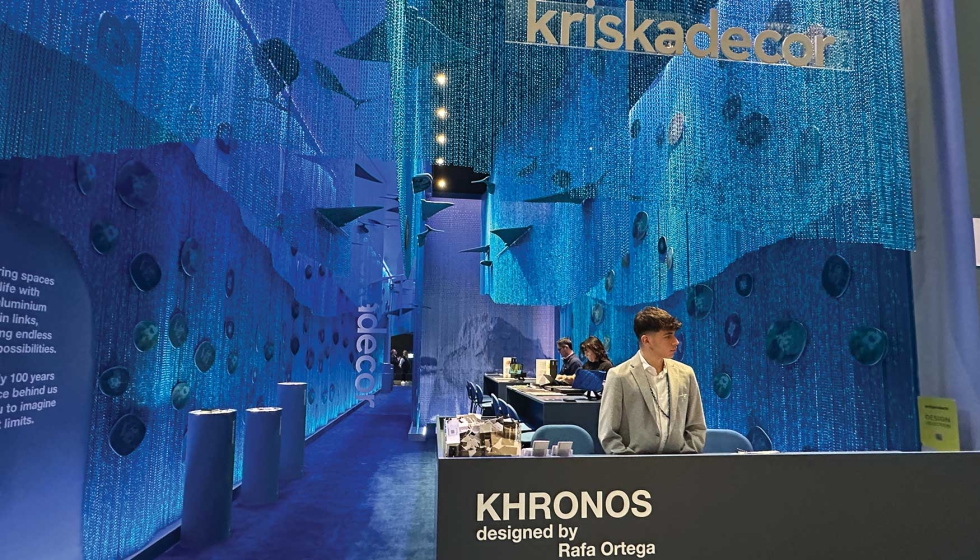 Detalle del espacio expositivo e inmersivo de Kriskadecor en el Salone del Mobile.Milano