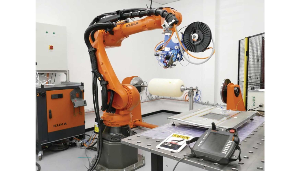 La nueva c�lula rob�tica AFP del ITA est� especialmente dise�ada para trabajar tanto con matrices termoestables como termopl�sticas...