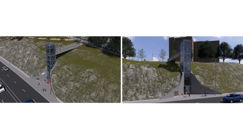El otro ascensor en proyecto se ubicar� en el l�mite entre los barrios de Bolueta y Txurdinaga, en una zona que presenta un fuerte desnivel...