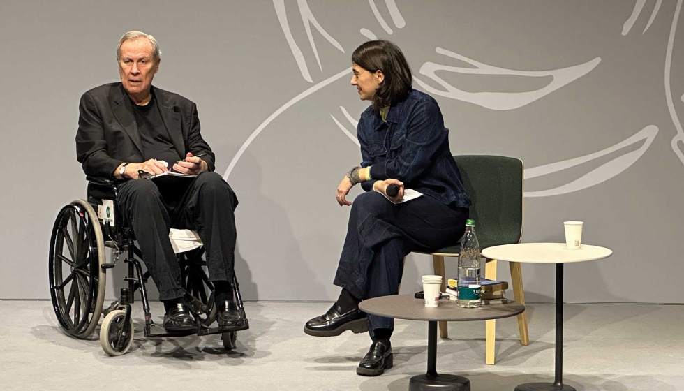 Uno de los protagonistas del Euroluce Lighting Forum fue el escengrafo Robert Wilson...