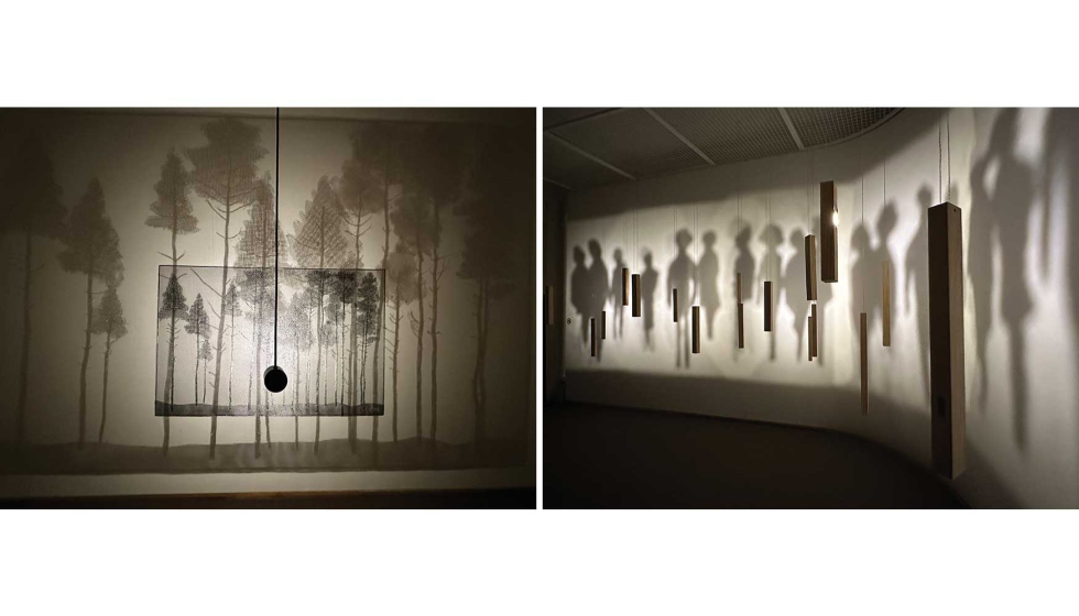 Dos instantneas de algunos de los espacios sensoriales del artista gallego Arturo lvarez para Finsa en colaboracin con Simon en al Milan Design...