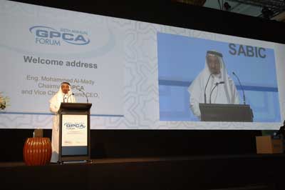 El vicepresidente de Sabic, durante su intervencin en el Sexto Foro de GPCA, en Dubai