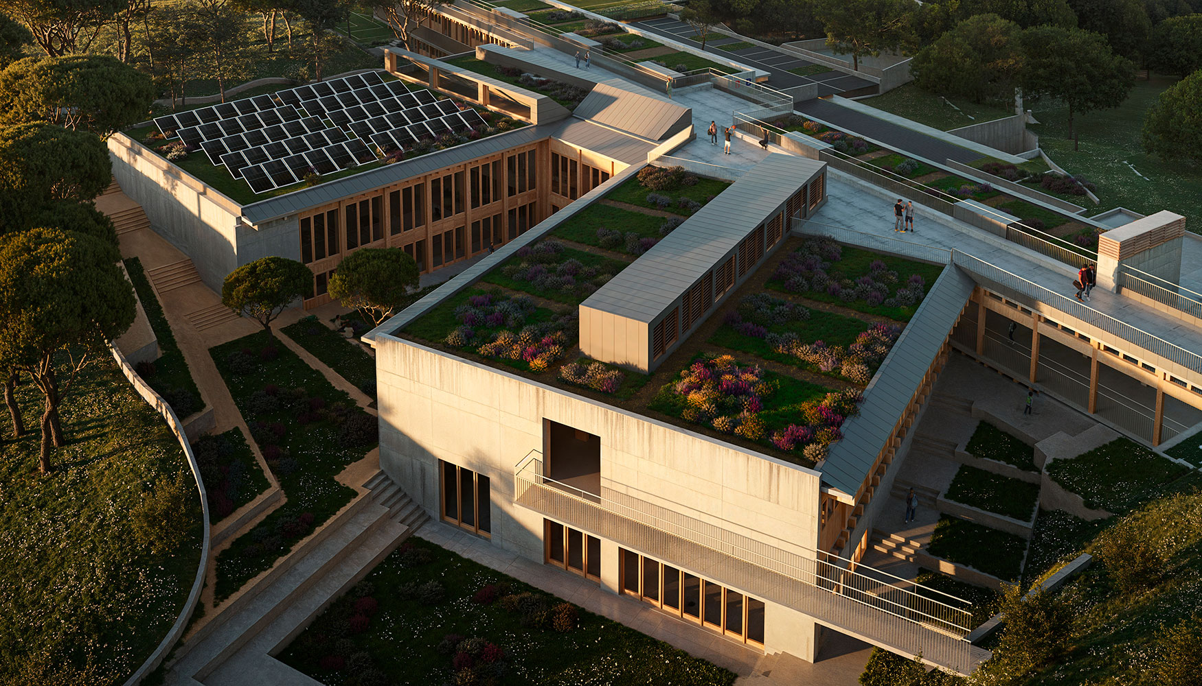 Im�genes: Diferentes render del nuevo edificio de The British School of Barcelona en el Maresme