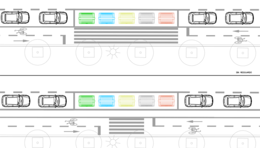�Vamos a intervenir con pasos de cebra claramente visibles para que quien acceda a los contenedores pueda hacerlo con mayor seguridad...