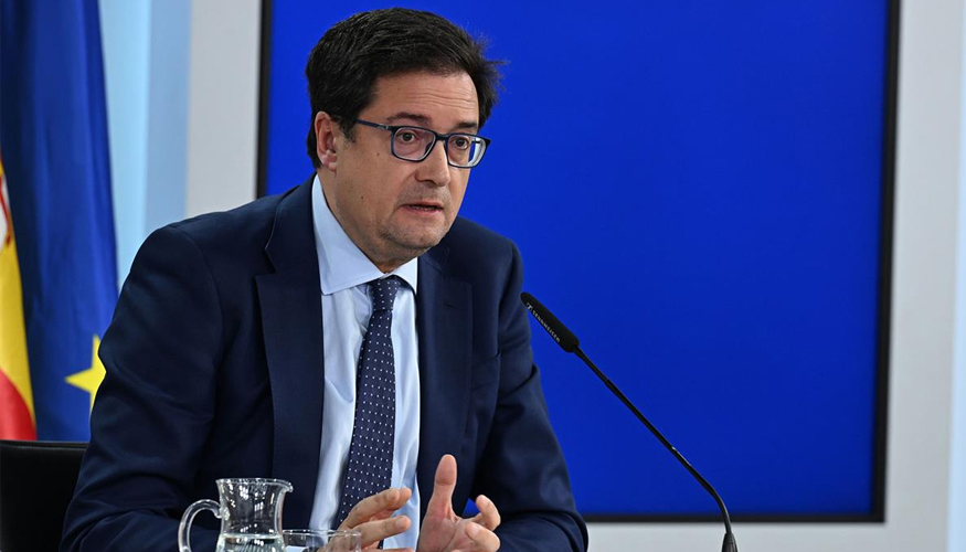 El ministro para la Transformacin Digital y de la Funcin Pblica, scar Lpez, en la rueda de prensa tras el Consejo de Ministros...