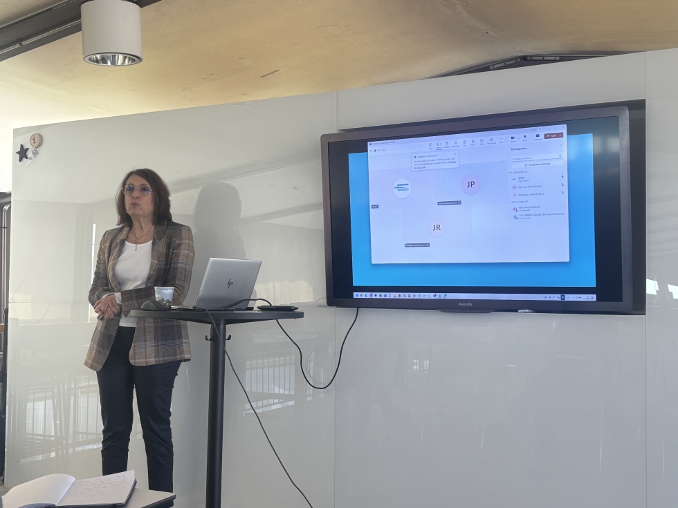 Mara Jos Moya, secretaria general de Aesso, durante la presentacin del estudio