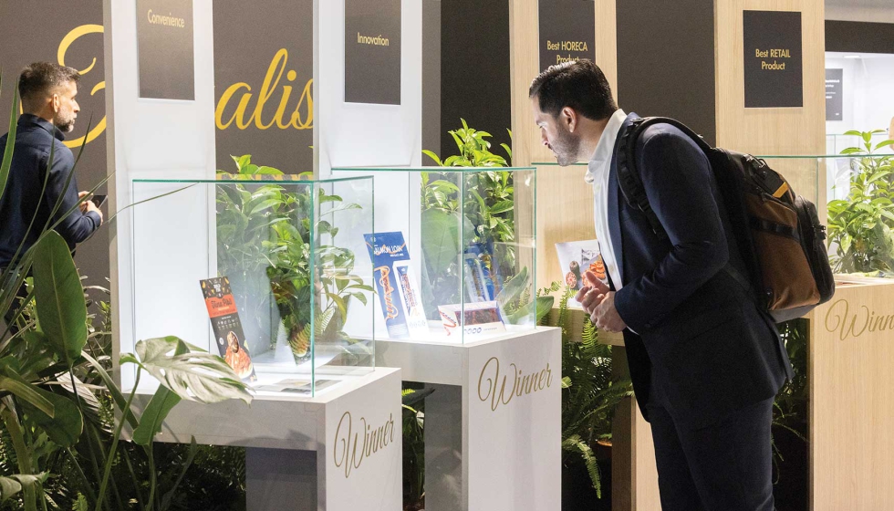 Los productos galardonados en los Seafood Excellence Global Awards se expusieron en una galera