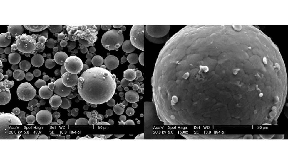 Morfologa de partculas de Ti‐6Al‐4V ELI a diferentes aumentos